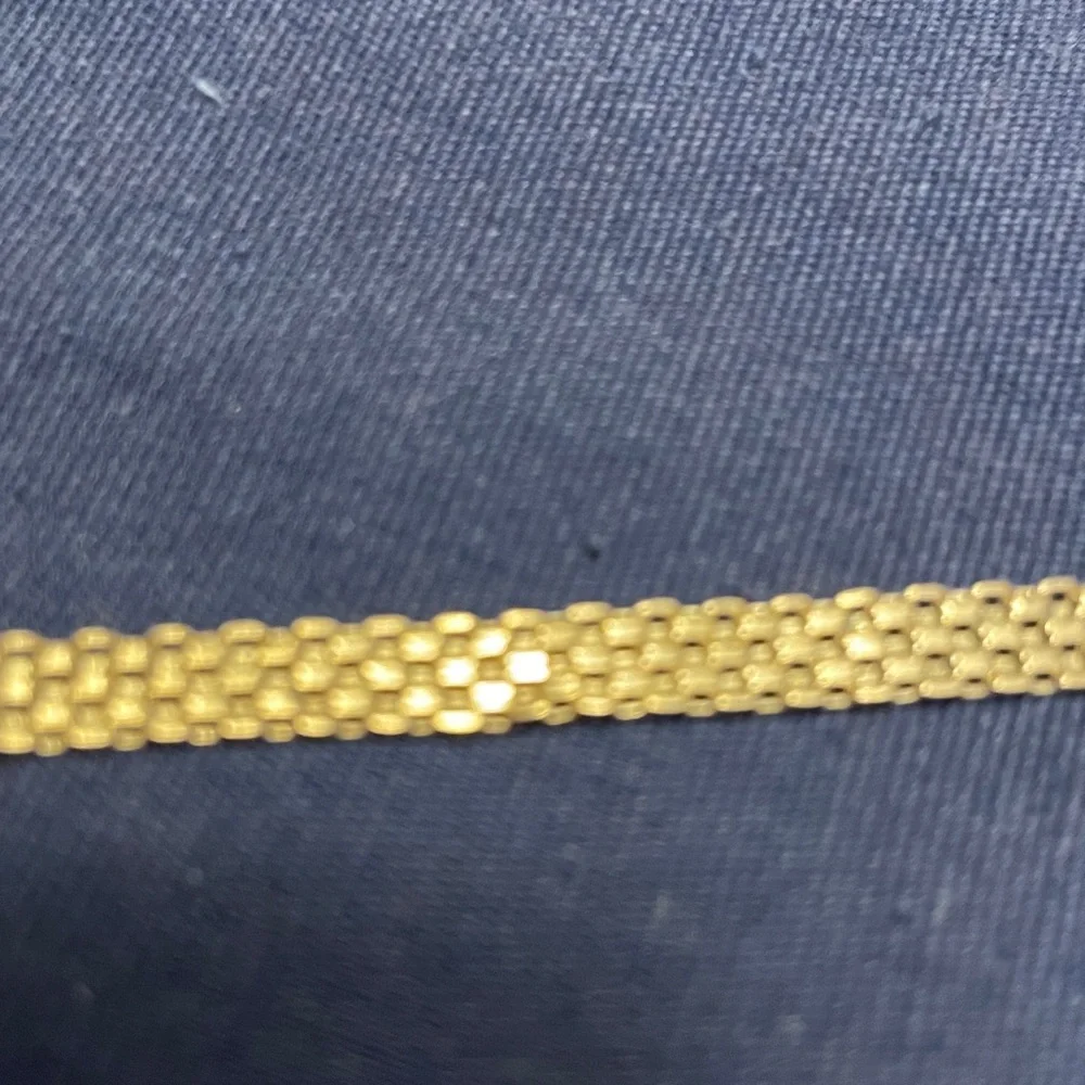 14K Gold Box Link Bracelet - Picture 6 of 7